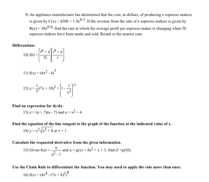 9 An Appliance Manufacturer Has Determined That The Chegg Com