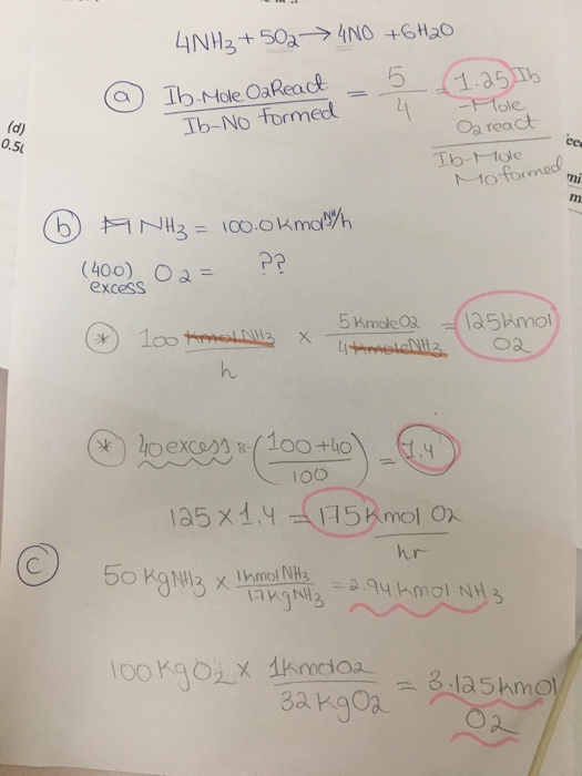 Solved 4.53. Ammonia is oxidized to nitric oxide in the