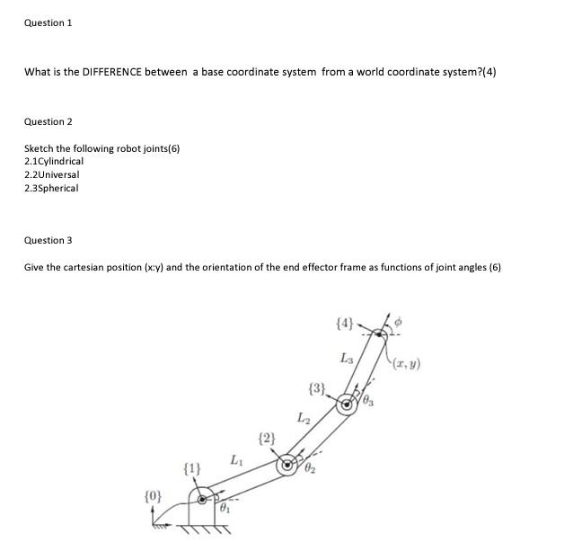 What is the DIFFERENCE between a base coordinate | Chegg.com