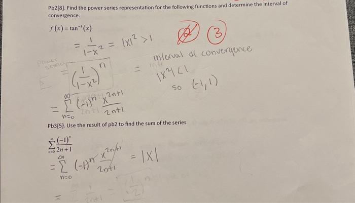 Solved Pb2[8]. Find The Power Series Representation For The | Chegg.com