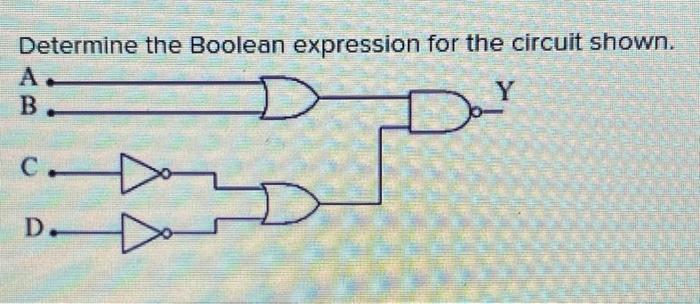 Solved Determine the Boolean expression for the circuit | Chegg.com