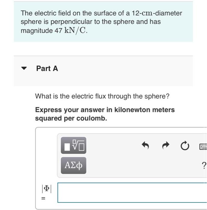 the magnitude of electric field on the surface of a sphere