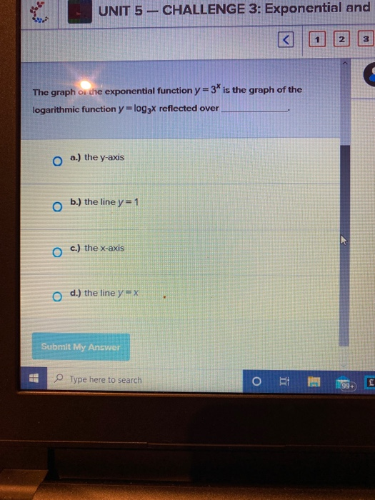Solved UNIT 5 - CHALLENGE 3: Exponential and The graph or | Chegg.com
