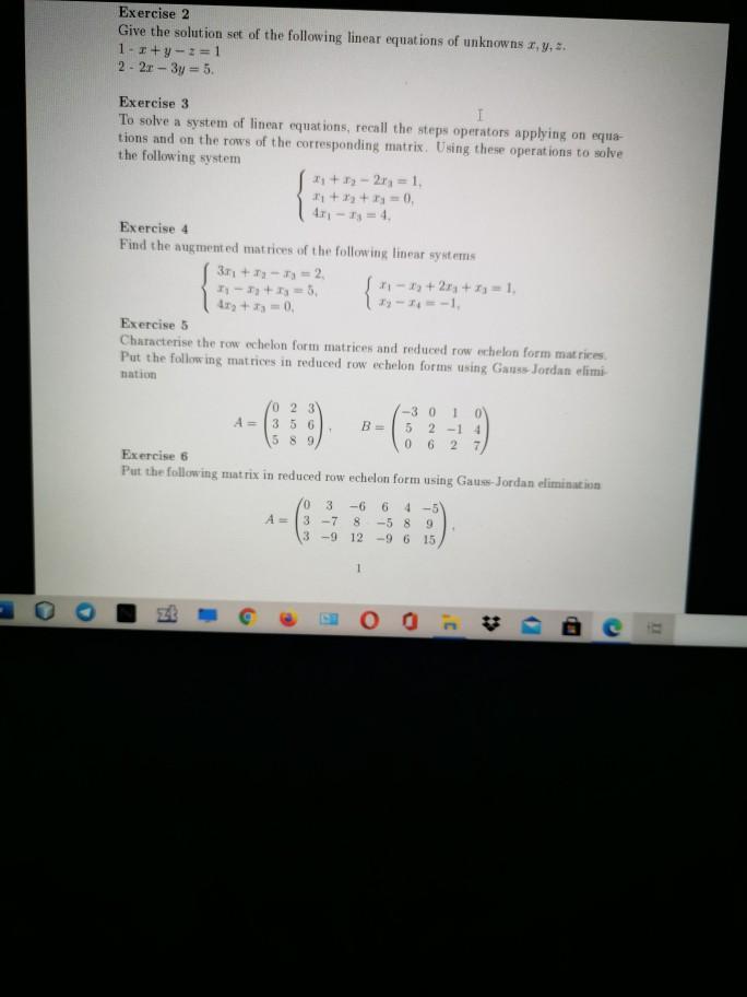 Solved Exercise 2 Give the solution set of the following | Chegg.com