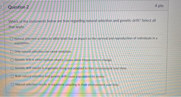 Solved 1 Pts Question 1 Which Of The Following Is Not One Of | Chegg.com