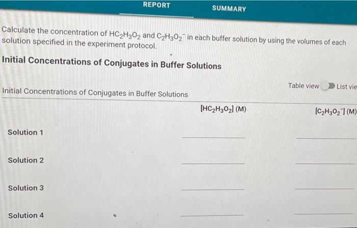 Solved Table 1 Composition Of Solutions In Beakers Beaker