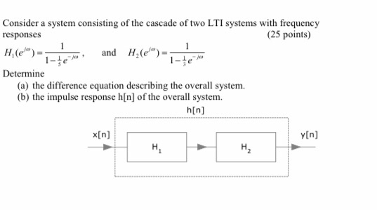 Solved Consider a system consisting of the cascade of two | Chegg.com