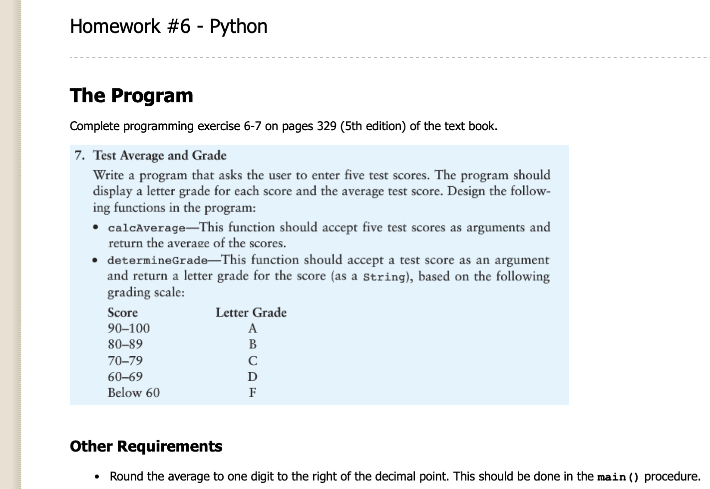 python programming practical exercises | pdf |... Solved The ProgramComplete programming exercise 6-7 on | Chegg.com