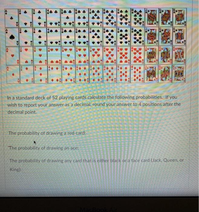 Solved + + • • • . > > . M. In a standard deck of 52 playing | Chegg.com