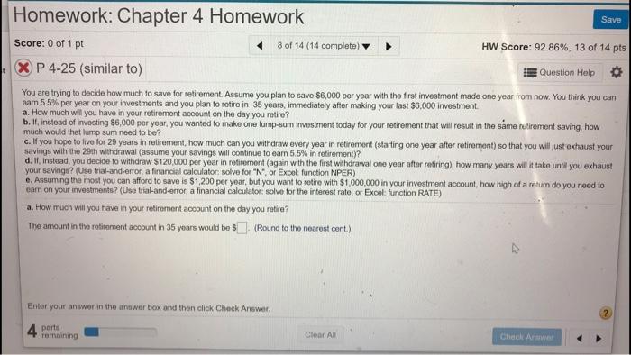Solved Homework: Chapter 4 Homework Save Score: 0 of 1 pt 8 | Chegg.com