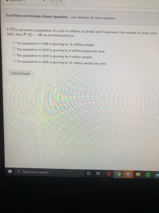 Solved Truefalse And Multiple Choice Questions One 4744