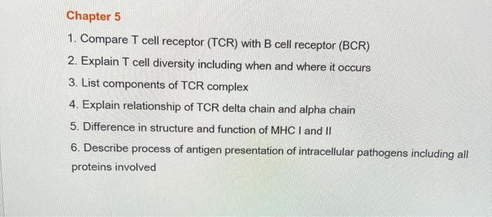 bcr and generation of t cell receptor diversity