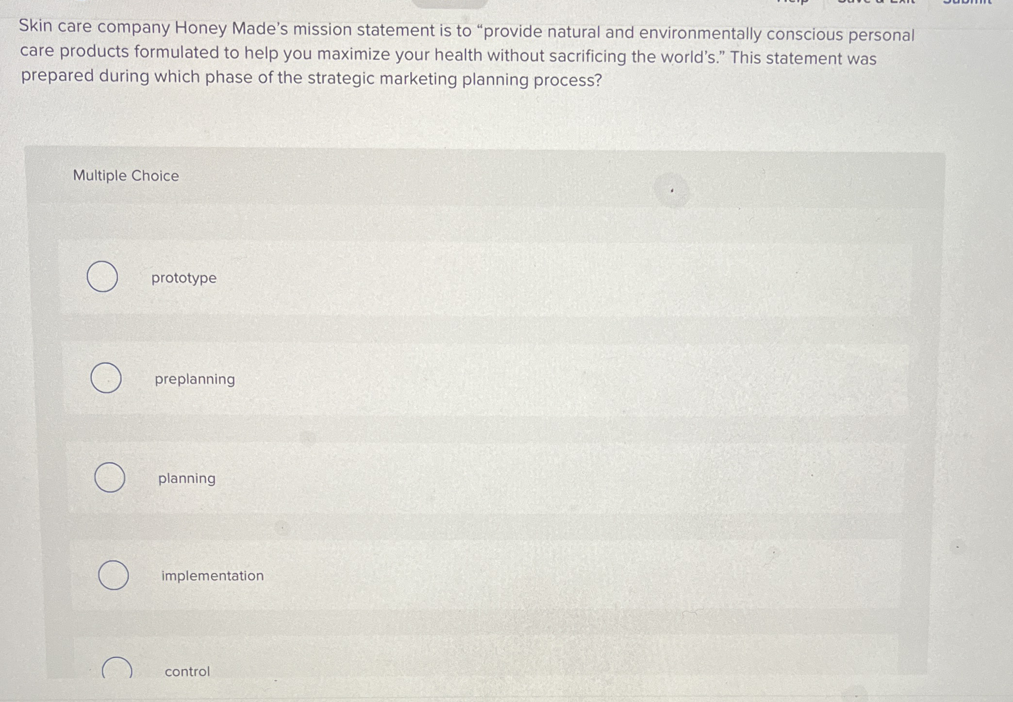 Solved Skin care company Honey Made's mission statement is