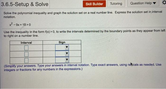 Solved 3.6.1 Skill Builder Tutoring Question Help Solve the | Chegg.com
