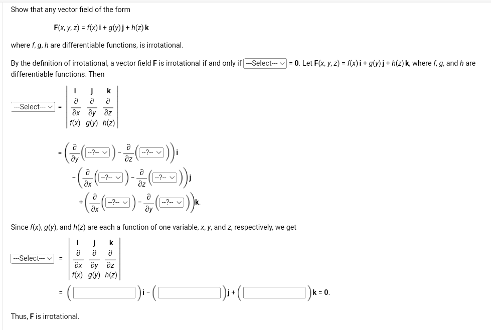 Solved Show that any vector field of the form | Chegg.com