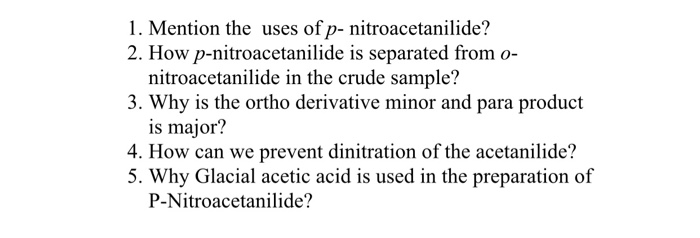 p nitroacetanilide from acetanilide