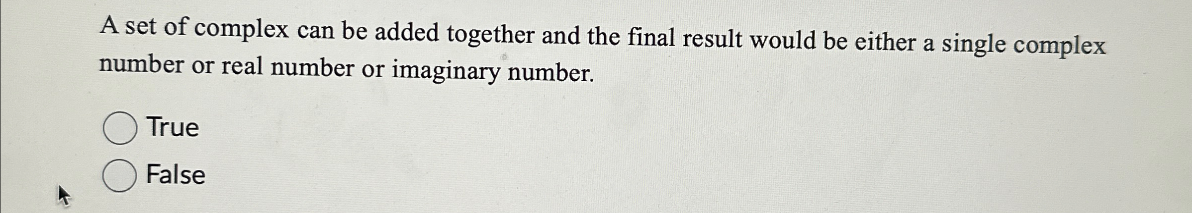 Solved A set of complex can be added together and the final | Chegg.com