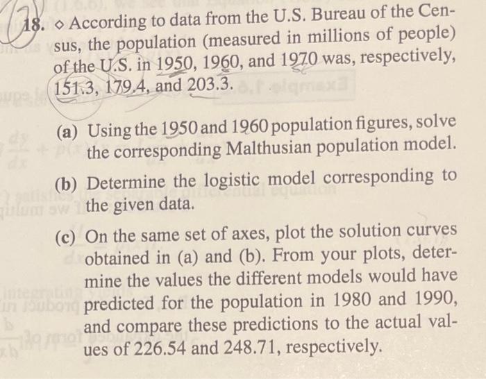 Solved 18. According To Data From The U.S. Bureau Of The | Chegg.com