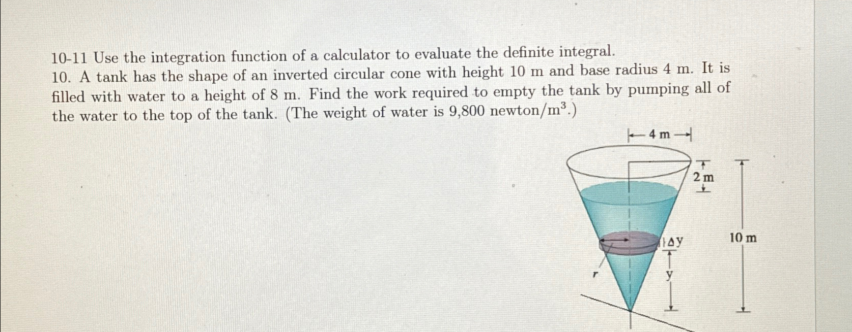 Solved 10-11 ﻿Use the integration function of a calculator | Chegg.com