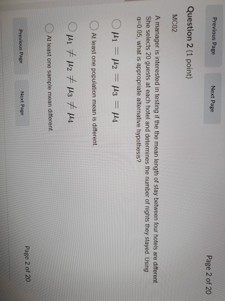 Solved Previous Page Next Page Page 2 of 20 Question 2 (1 | Chegg.com