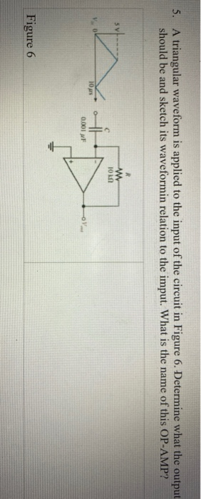 Solved 5. A triangular waveform is applied to the input of | Chegg.com