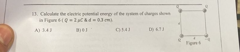 Solved Calculate the electric potential energy of the system | Chegg.com