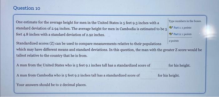 Comparison of National Average Height Estimates (Height in Inches)