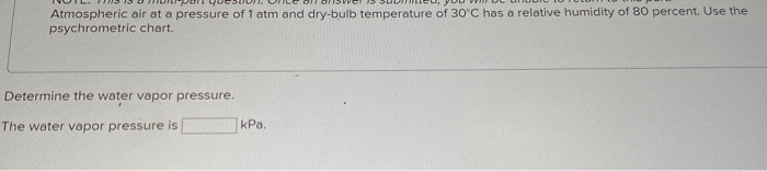 Solved Atmospheric air at a pressure of 1 atm and dry-bulb | Chegg.com