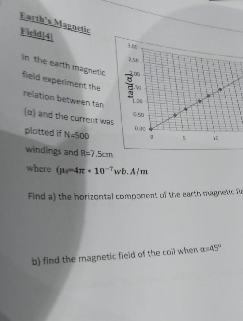Solved Field [4] In the earth field experiment the