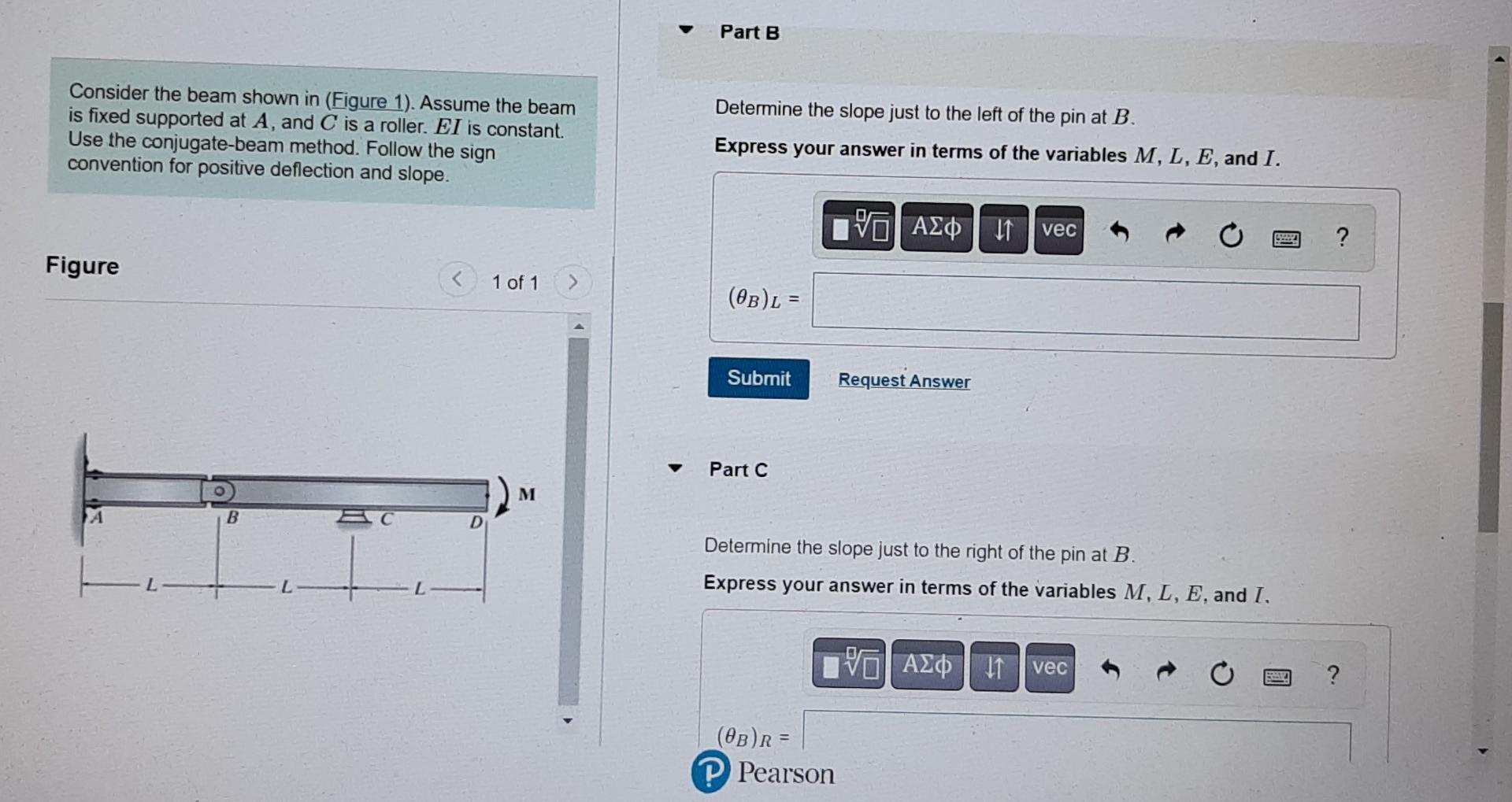 Solved Consider The Beam Shown In (Figure 1). Assume The | Chegg.com