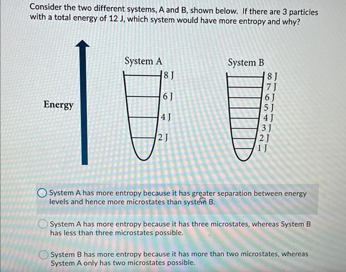 Solved Consider the two different systems, A and B, shown | Chegg.com