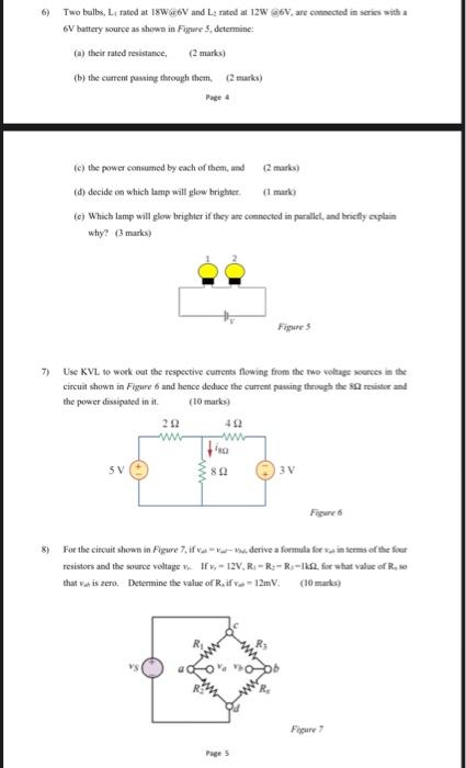 Solved 1) The total charge (9) entering a circuit element is | Chegg.com