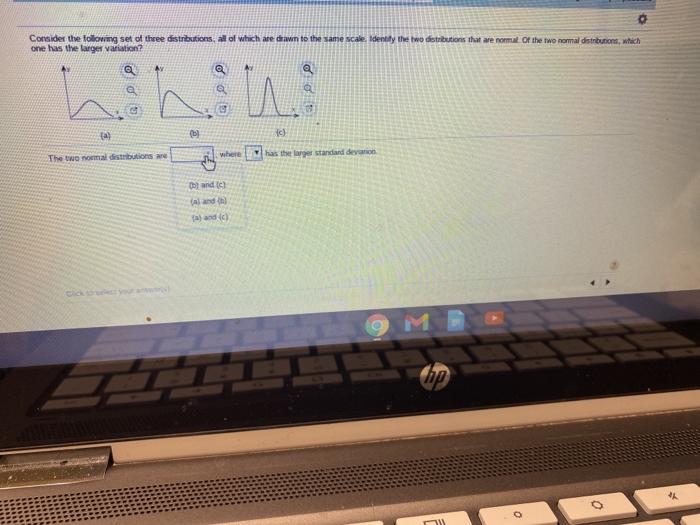 Solved Consider the following set of three distributions, | Chegg.com