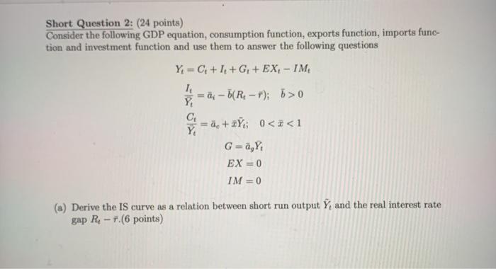 Solved 1A. PLEASE DERIVE THE EXPENDITURE MULTIPLIER, given