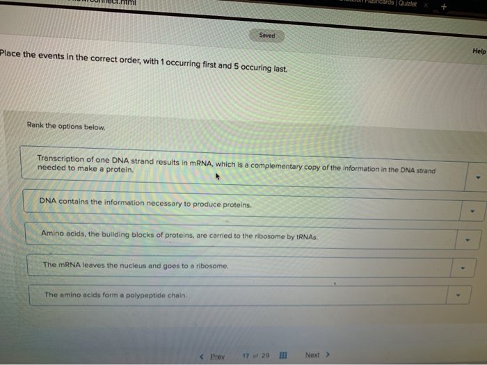 Solved Memeli.html Cards QuizletX + Place the events in