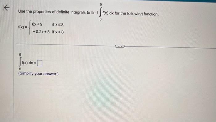 Solved Use The Properties Of Definite Integrals To Find | Chegg.com