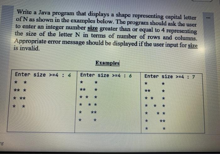 Solved Write a Java program that displays a shape | Chegg.com