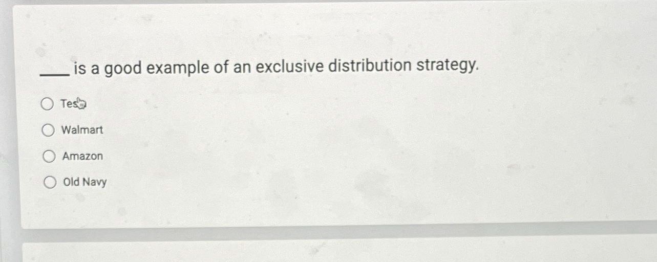 Solved is a good example of an exclusive distribution