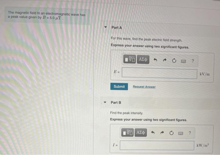 Solved The magnetic field in an electromagnetic wave has a | Chegg.com