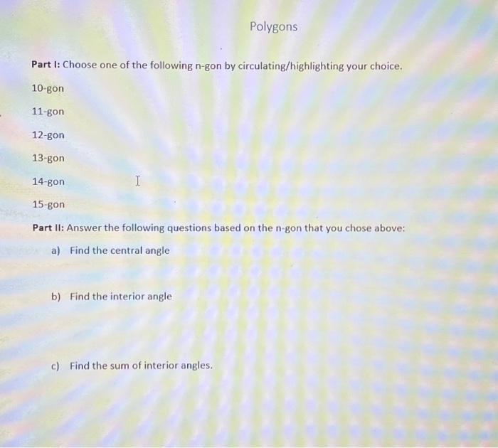 Solved Part II: Answer the following questions based on the | Chegg.com