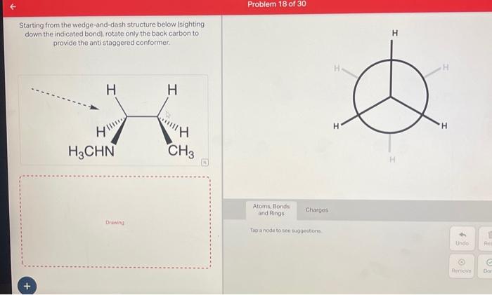 Solved Starting from the wedge-and-dash structure below | Chegg.com