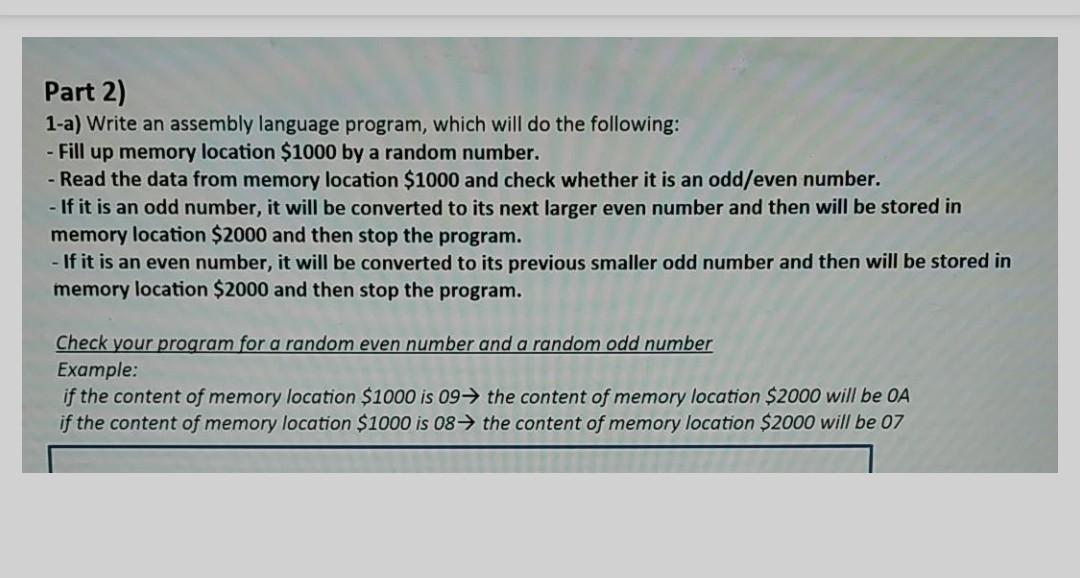 Solved Part 2) 1-a) Write an assembly language program, | Chegg.com
