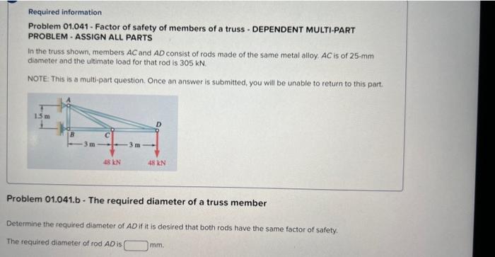 Solved Required information Problem 01.041 - Factor of | Chegg.com