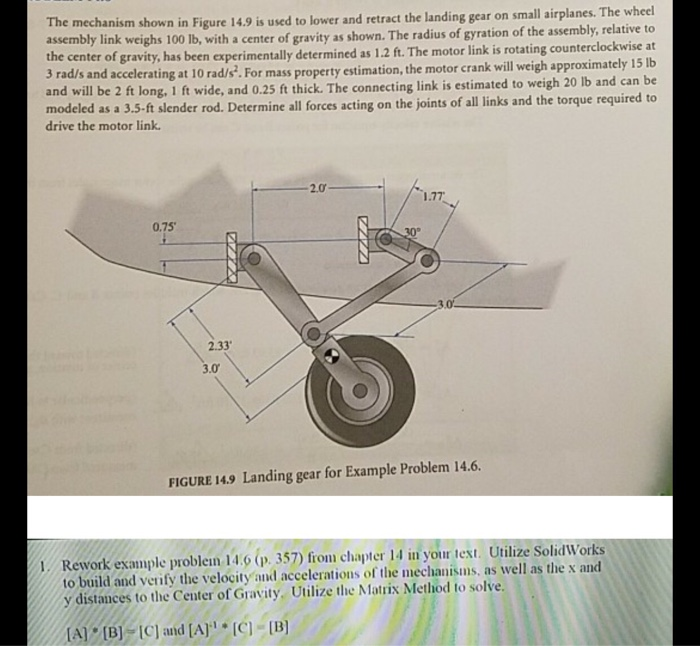 Solved The mechanism shown in Figure 14.9 is used to lower