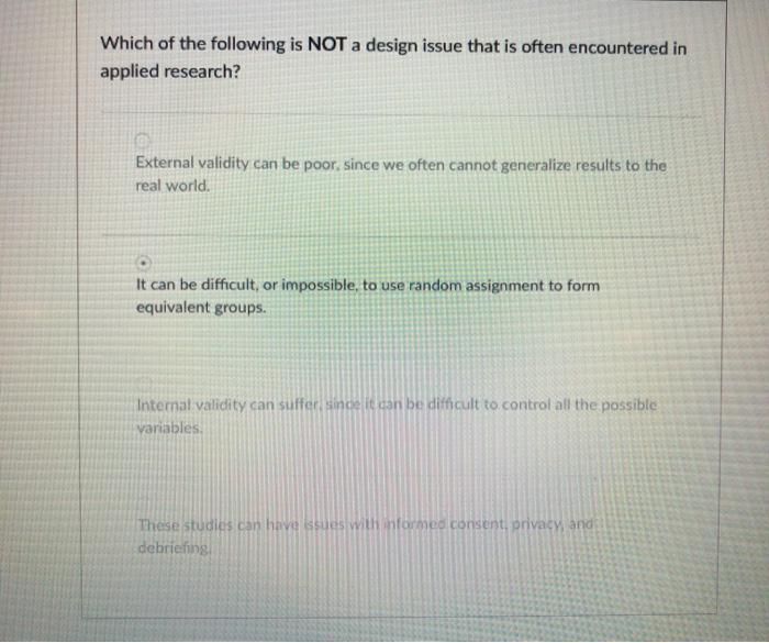 Solved Which of the following is NOT a design issue that is | Chegg.com