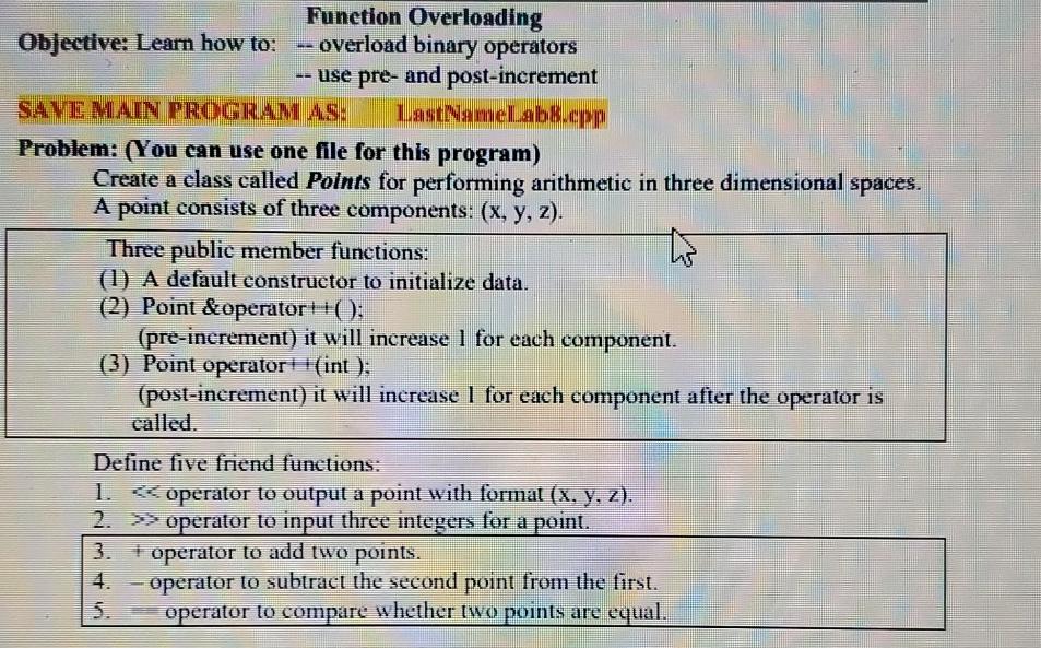 Overloading Pre and Post Increment Operator in C++