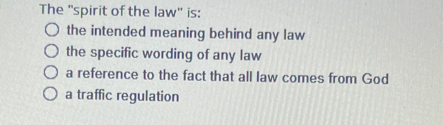spirit of the law meaning in telugu