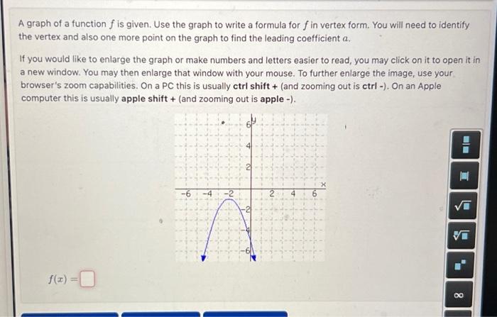 Solved A graph of a function f is given. Use the graph to | Chegg.com