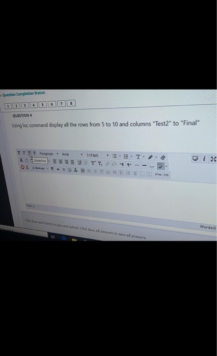 Solved Question Completion Status: 2 3 4 5 6 7 QUESTION 4 | Chegg.com