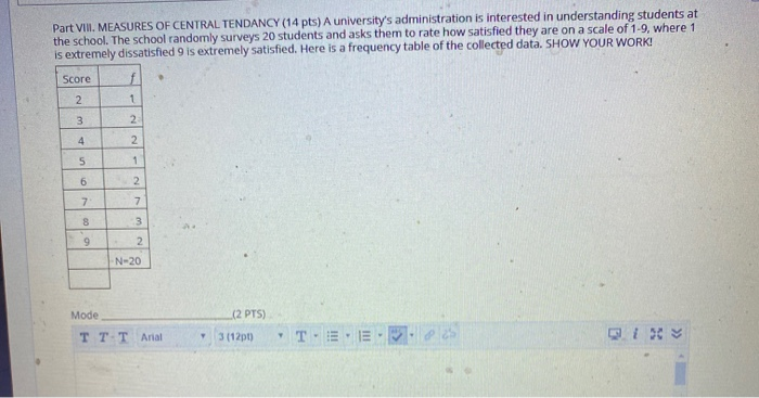 Solved QUESTION 42 2 points Save Answer Part VIII. MEASURES | Chegg.com